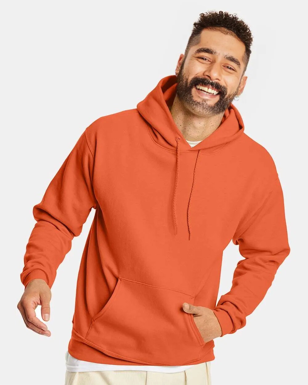 Hanes® Ecosmart Hooded Long Sleeve Sweatshirt