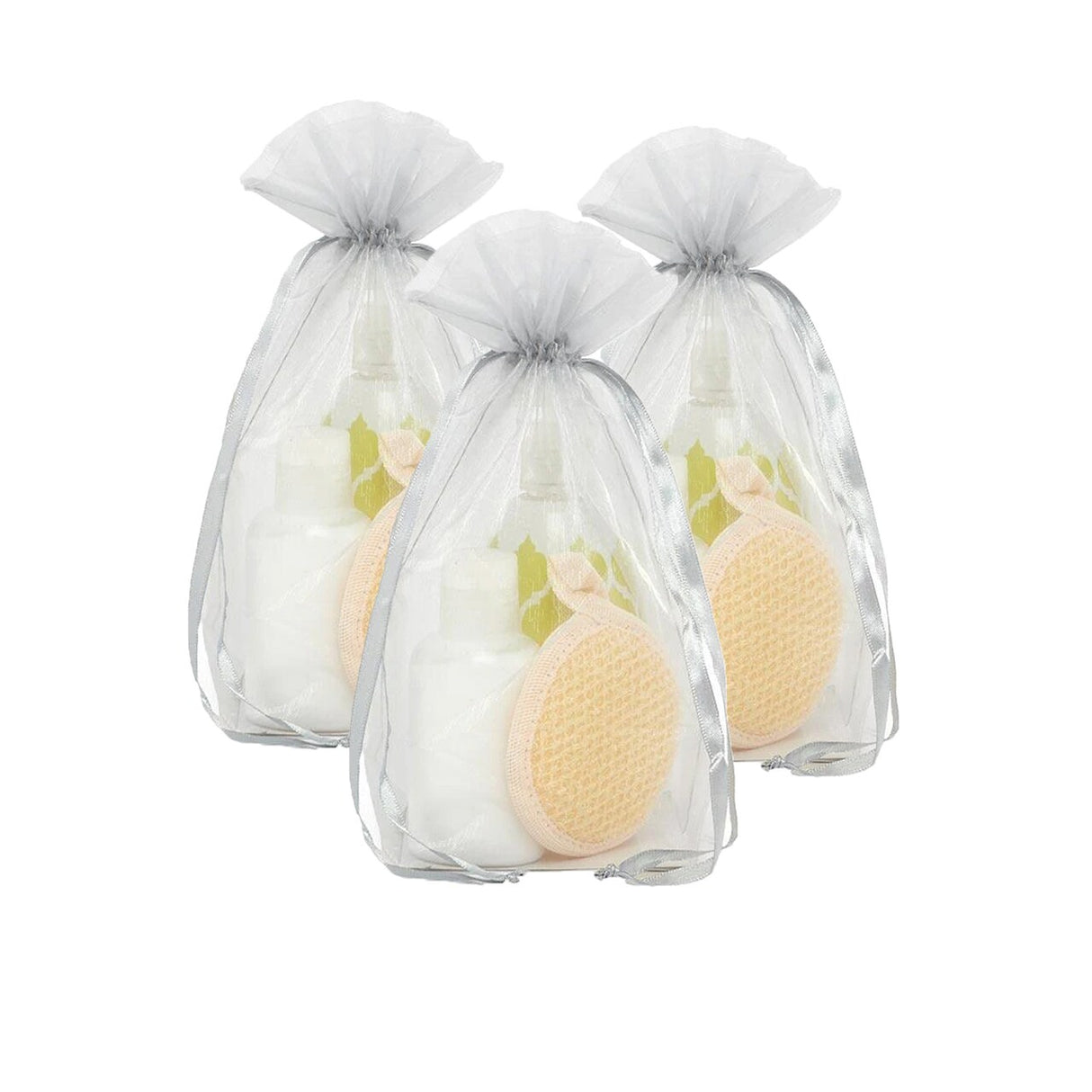 Cardboard Square Bottom Organza Bags 4'' x 4'' x 9 1/2'' for Small Gifts