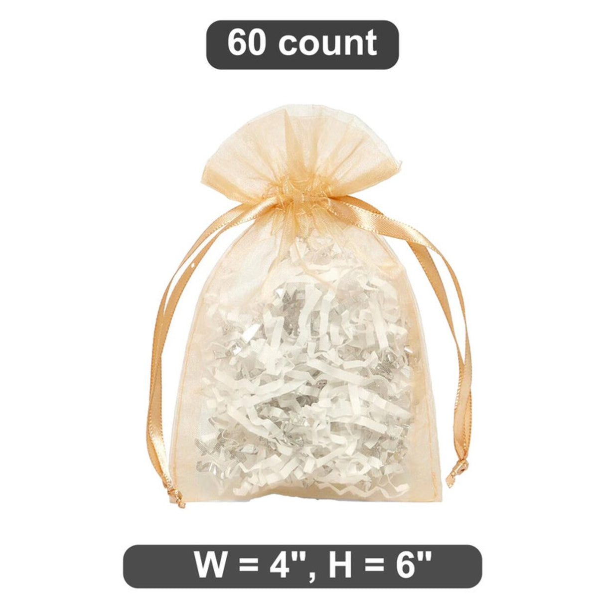 Compact Organza Bags 4” x 6” Perfect for Keepsakes