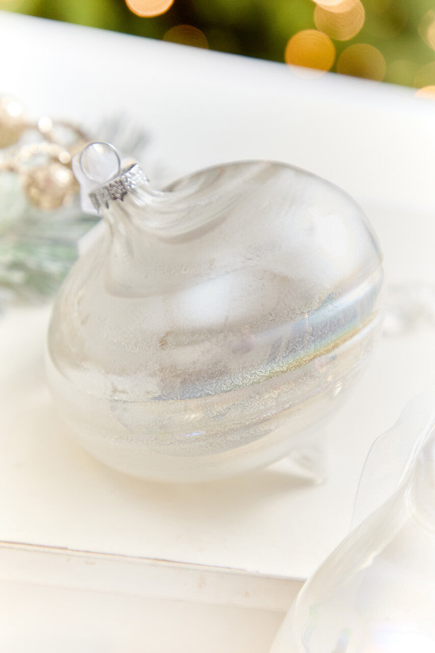 4" - 6" Pearlescent Swirl Ornament
