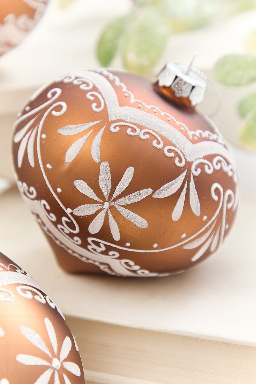 4" - 6" Ornate Gingerbread Glass Ornament