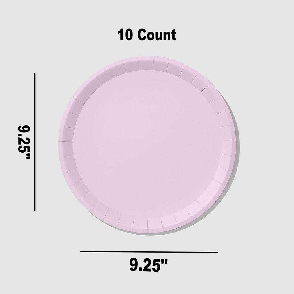 10 Count Lavender Large Paper Plates 9.25 Inch Pastel Party Plates for Meals and Celebrations