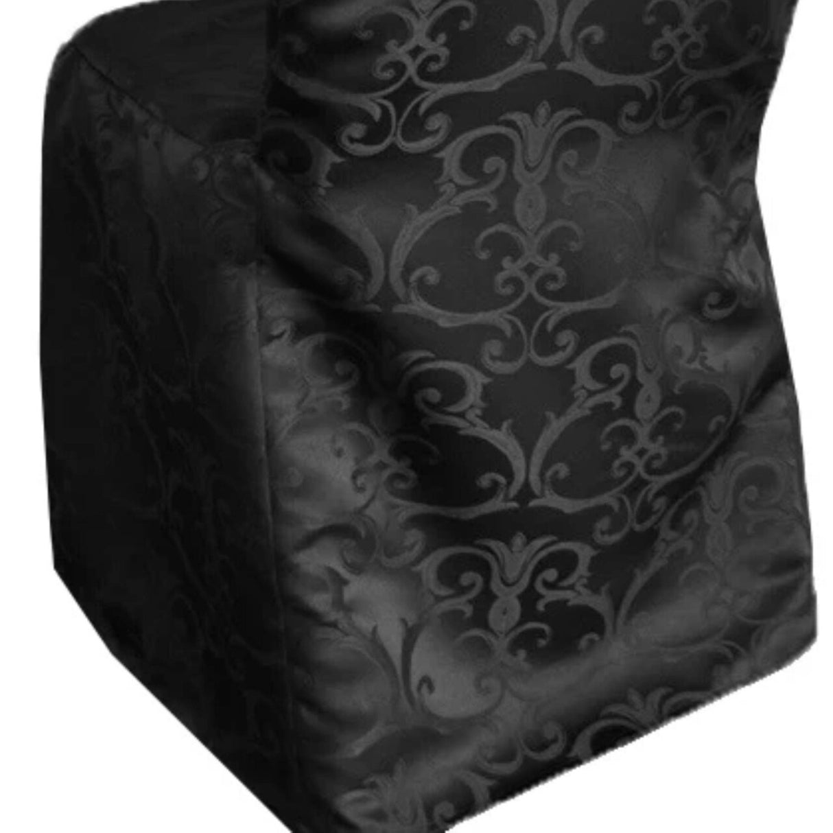 1 Piece Black Versailles Damask Jacquard Polyester Banquet Chair Cover