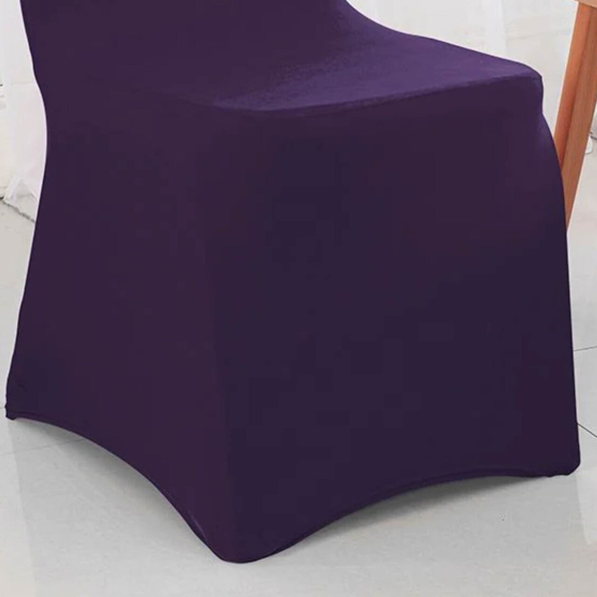 1 Piece Spandex Banquet Chair Cover Eggplant Stretch Wrinkle Resistant Elegant Event Decor