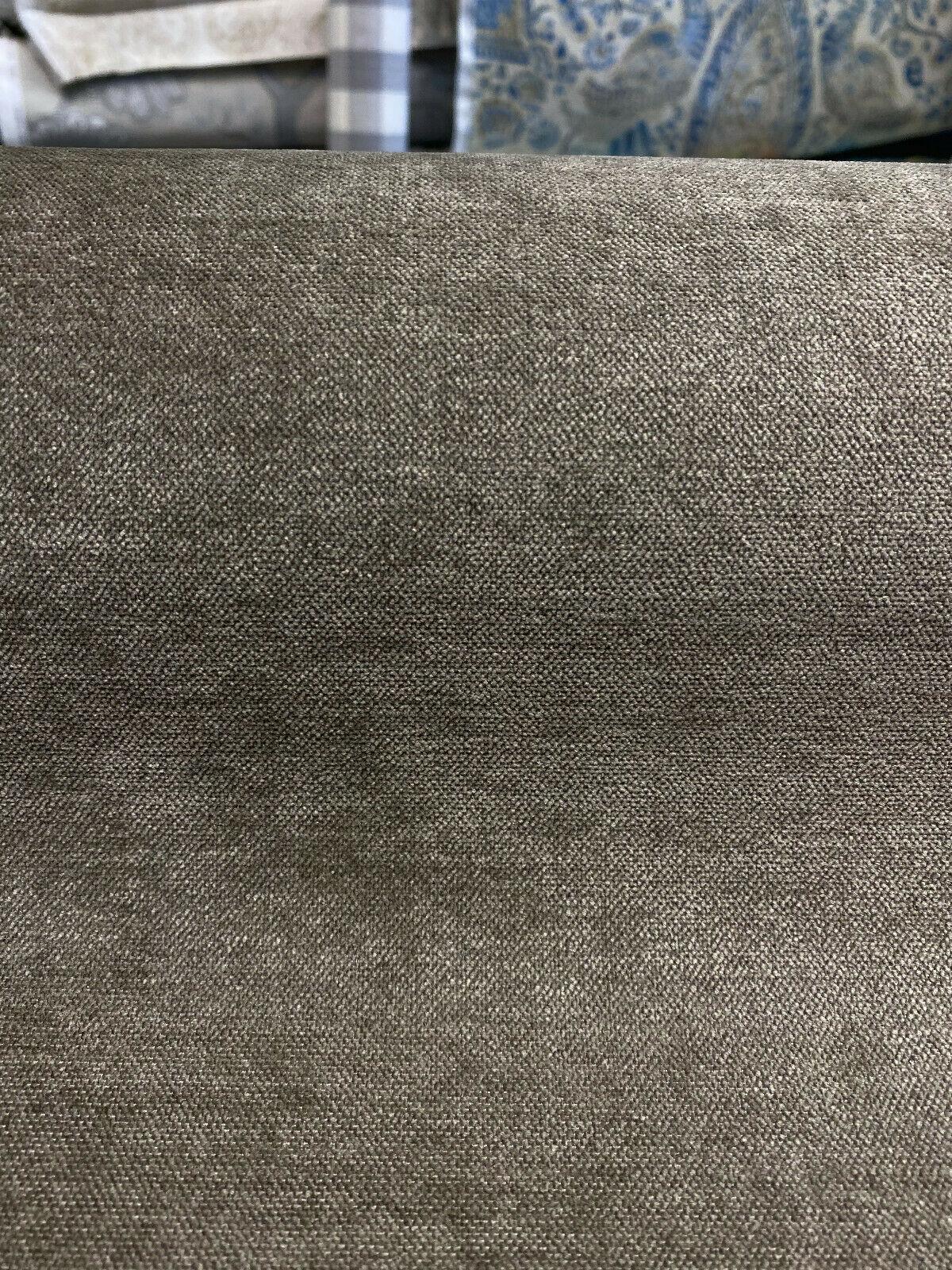 De Leo Venetian Ambient Faux Velvet Fabric - Ambient Taupe, Heavy Weight, 55" Width (1 Yard)