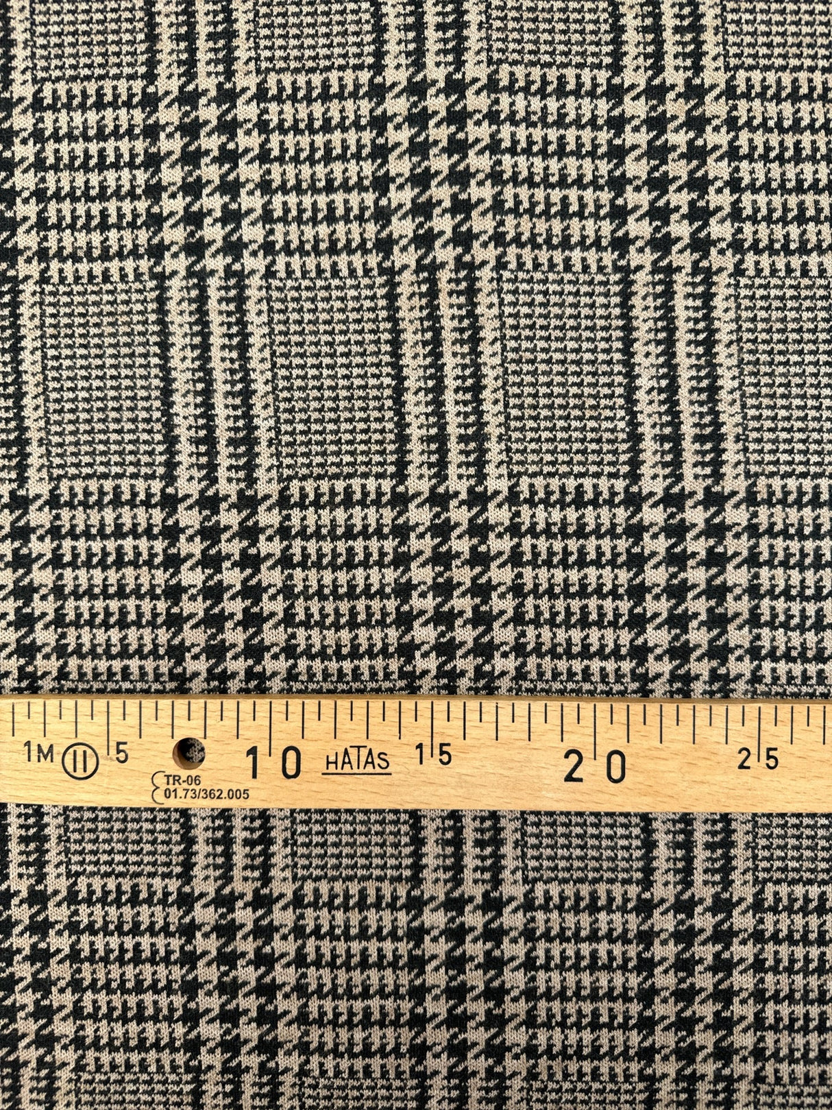 Acrylic Wool Jacquard Checked Brown-Beige