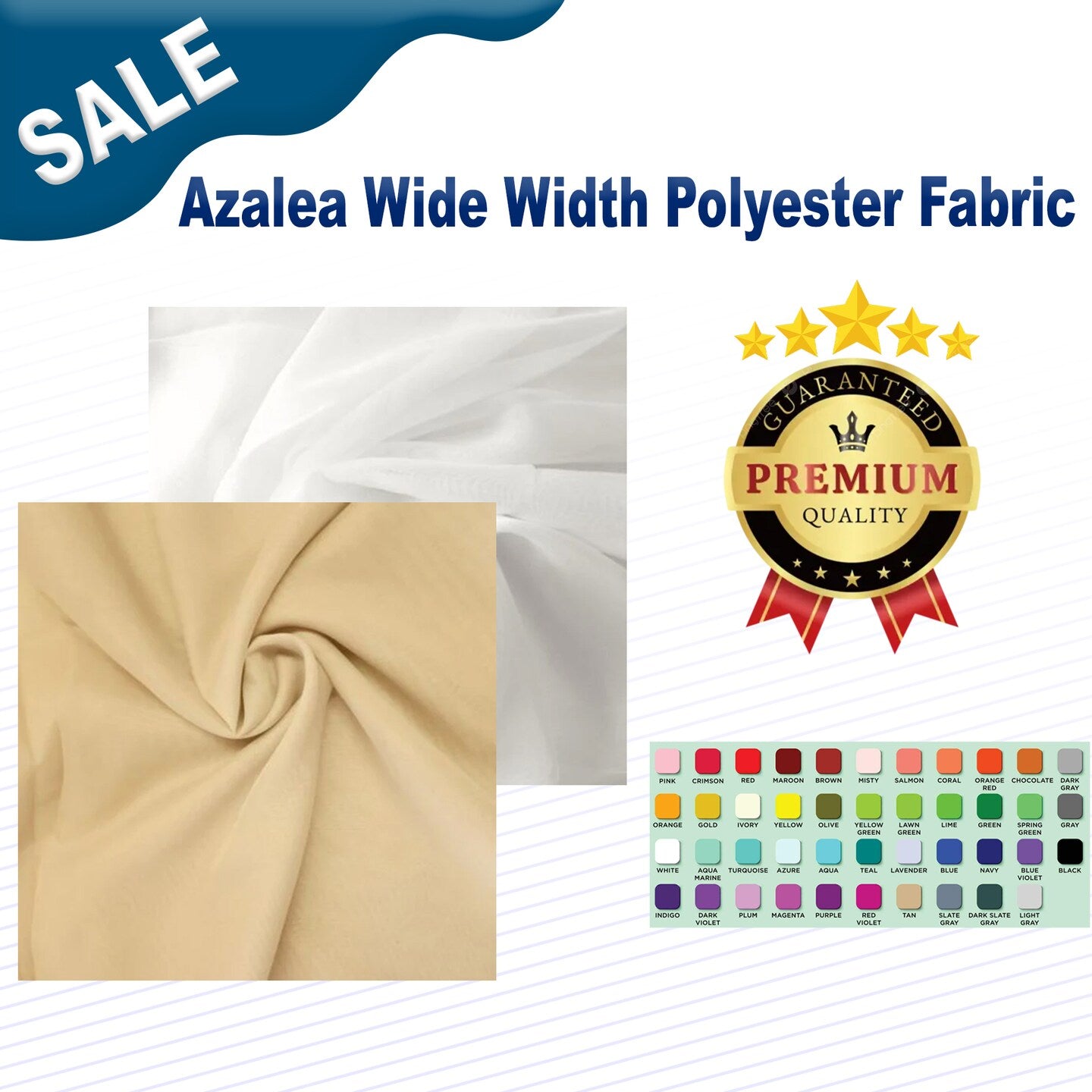 1 Yard Azalea Wide Width Polyester Fabric