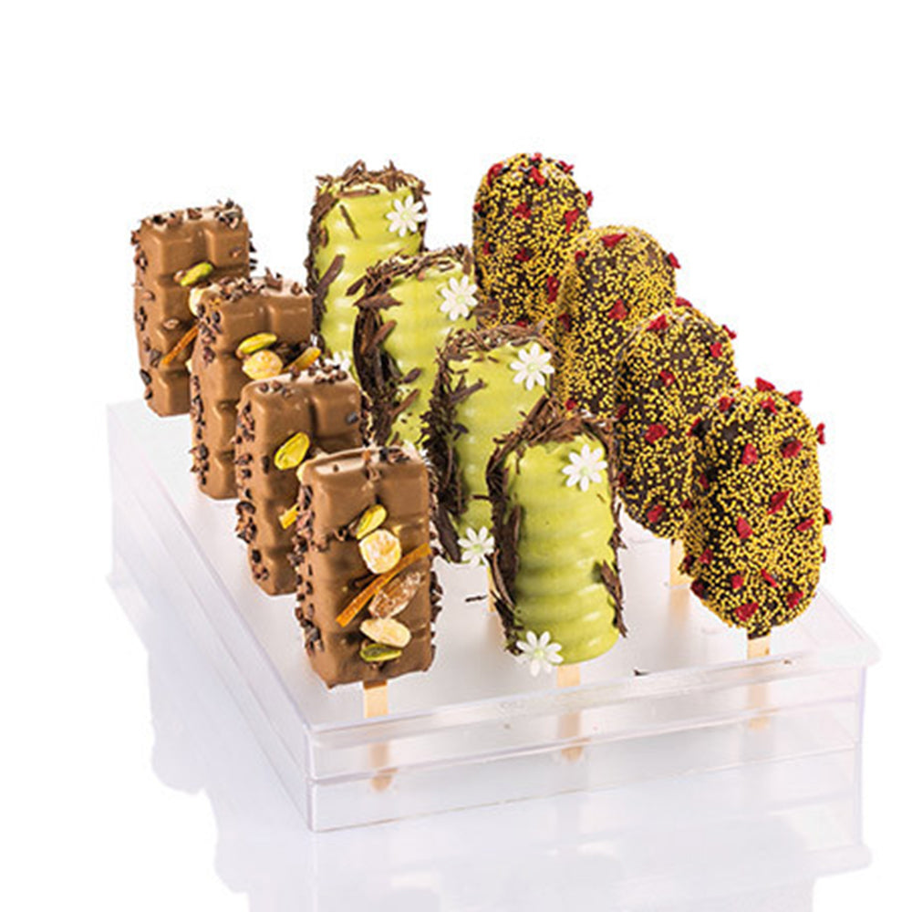 Silikomart ESPOGELUP Ice-Cream-Pop Display Holder, Frosted Clear