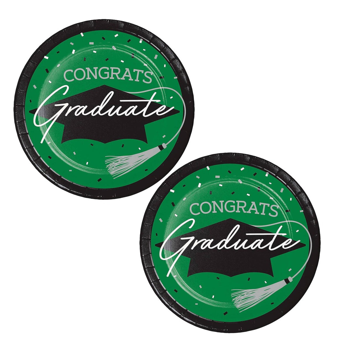 Creative Converting School Spirit Green Graduation Dessert Plates – 54ct