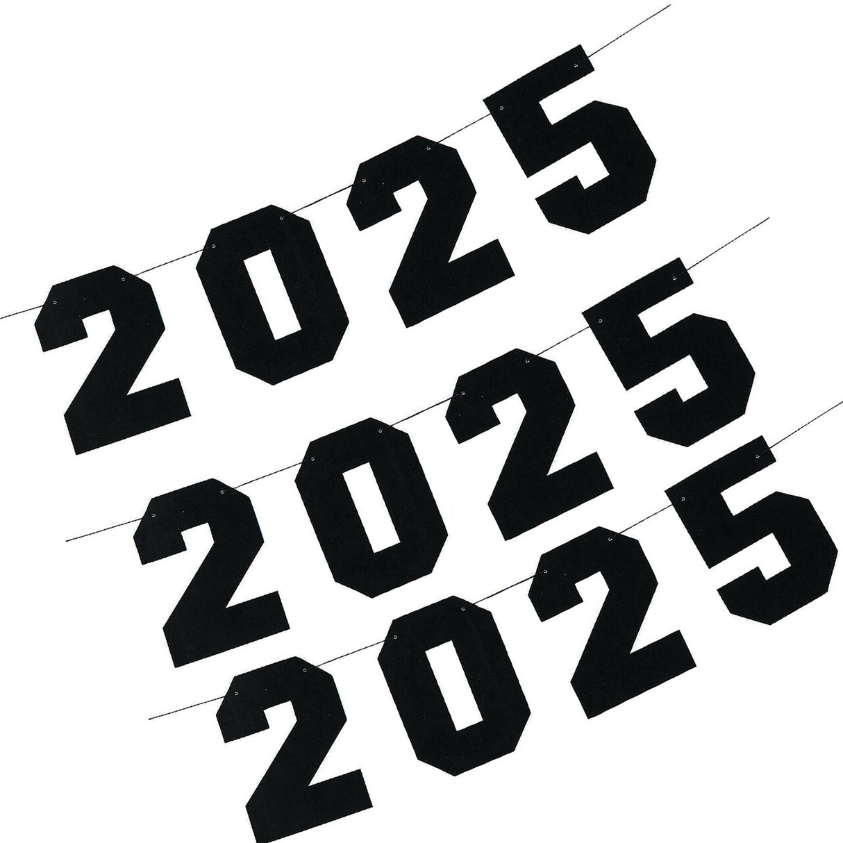 7 Ft. 2025 Party Ready-to-Hang Cardstock Garland