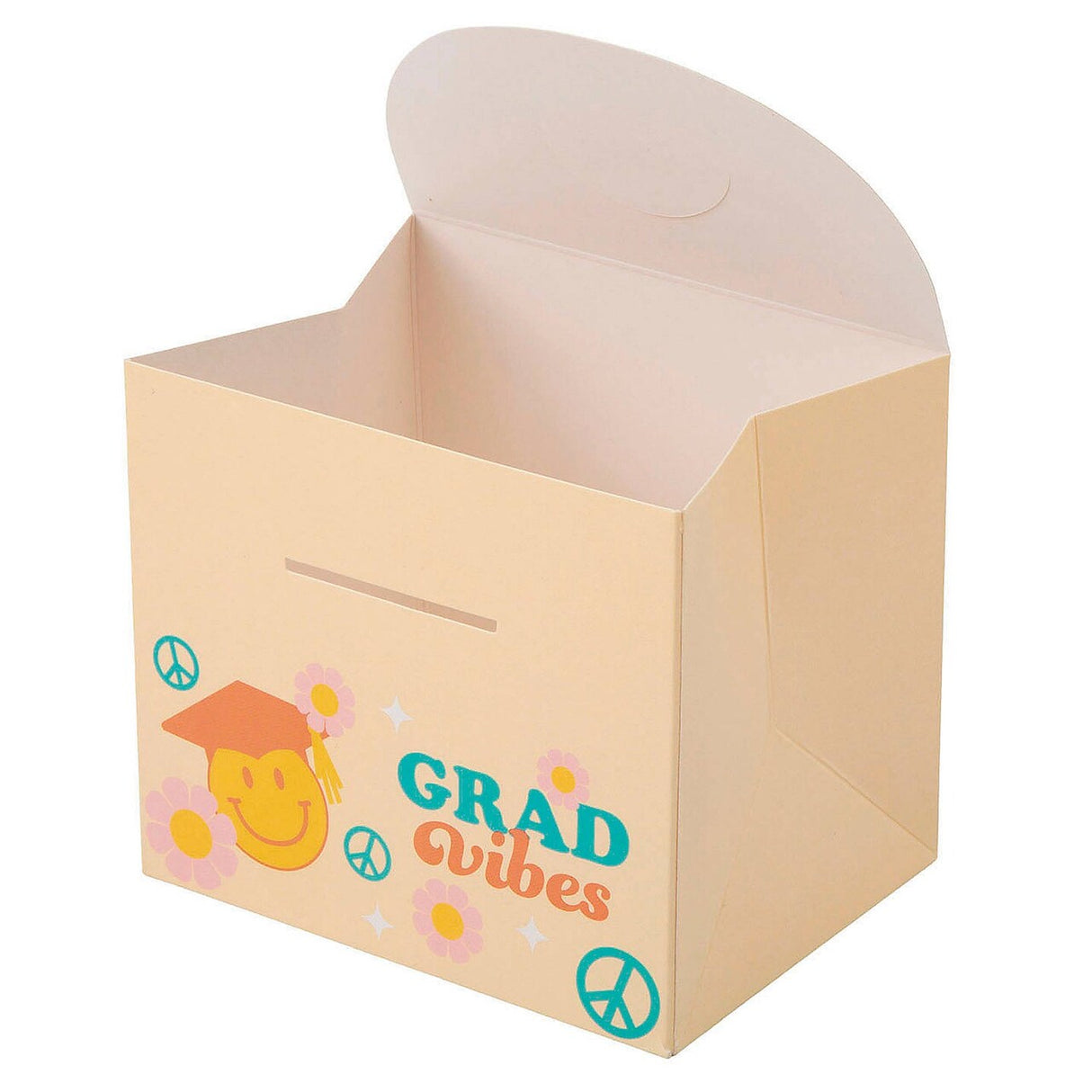 3 1/2" Groovy Grad Vibes Cardstock Party Favor Boxes - 12 Pc.