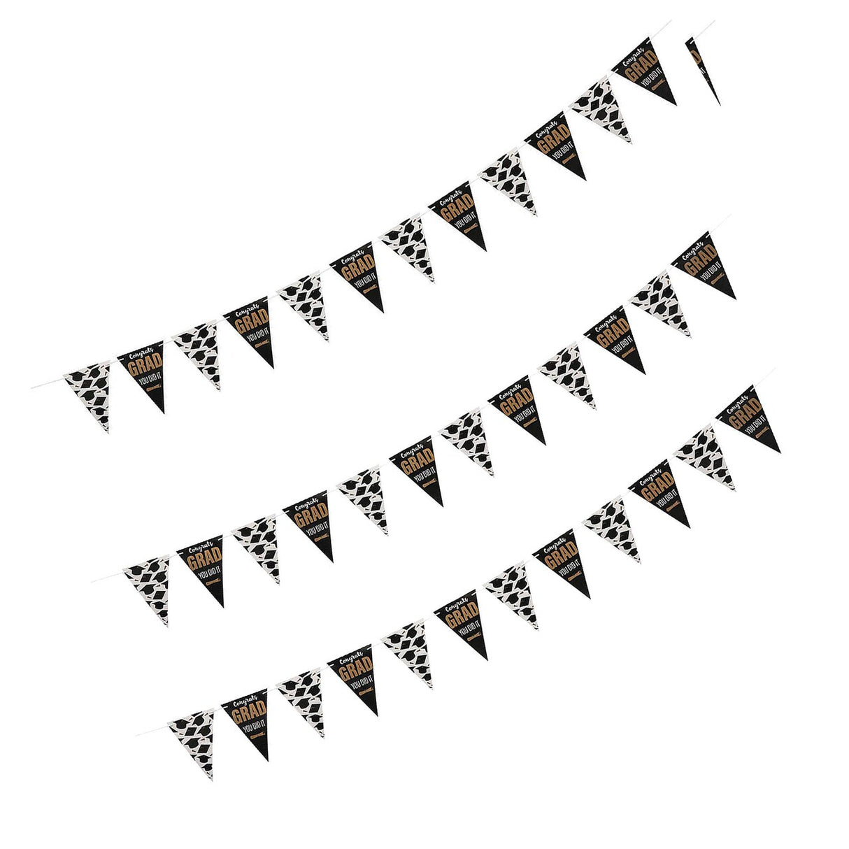 7 Ft. Graduation Party Congrats Grad You Did It Pennant Banner