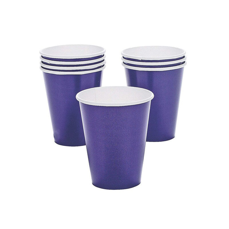 9 oz School Bus Yellow Paper Party Cups – 24 Count Disposable Set