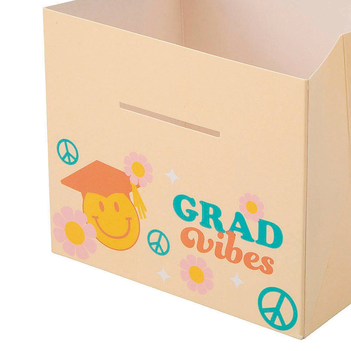 3 1/2" Groovy Grad Vibes Cardstock Party Favor Boxes - 12 Pc.