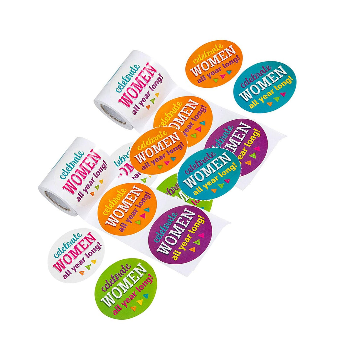 2 1/2" Influential Women Sticker Roll 100 Pc