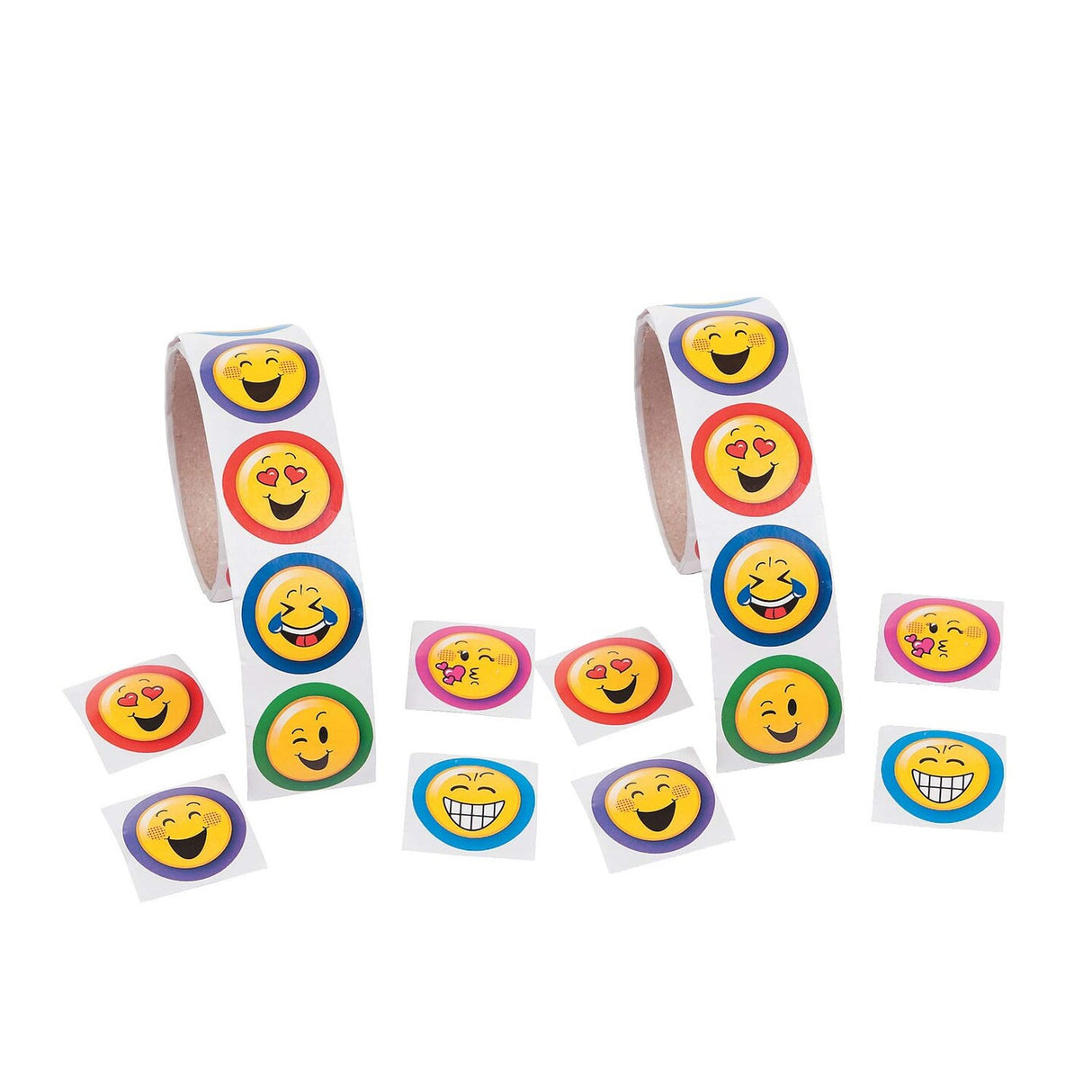 Emoji Sticker Roll 100 Pieces 1 1/2 Inch