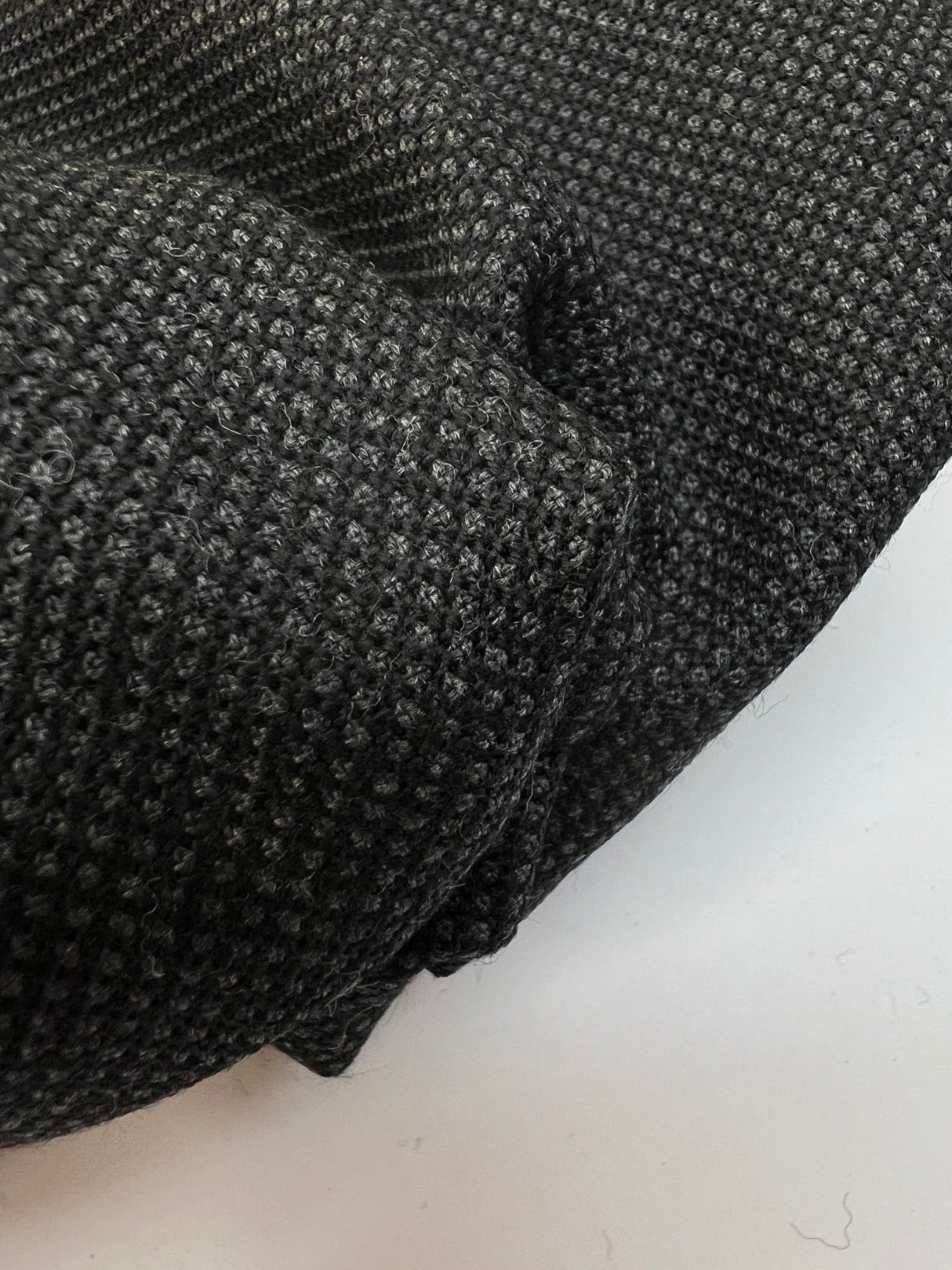 Wool Suit Fabric Gray Black