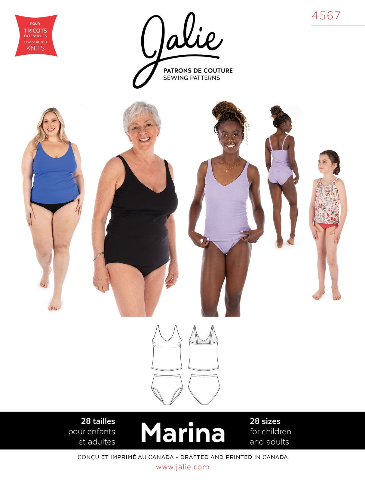 Sewing Pattern Marina Tankini by Jalie