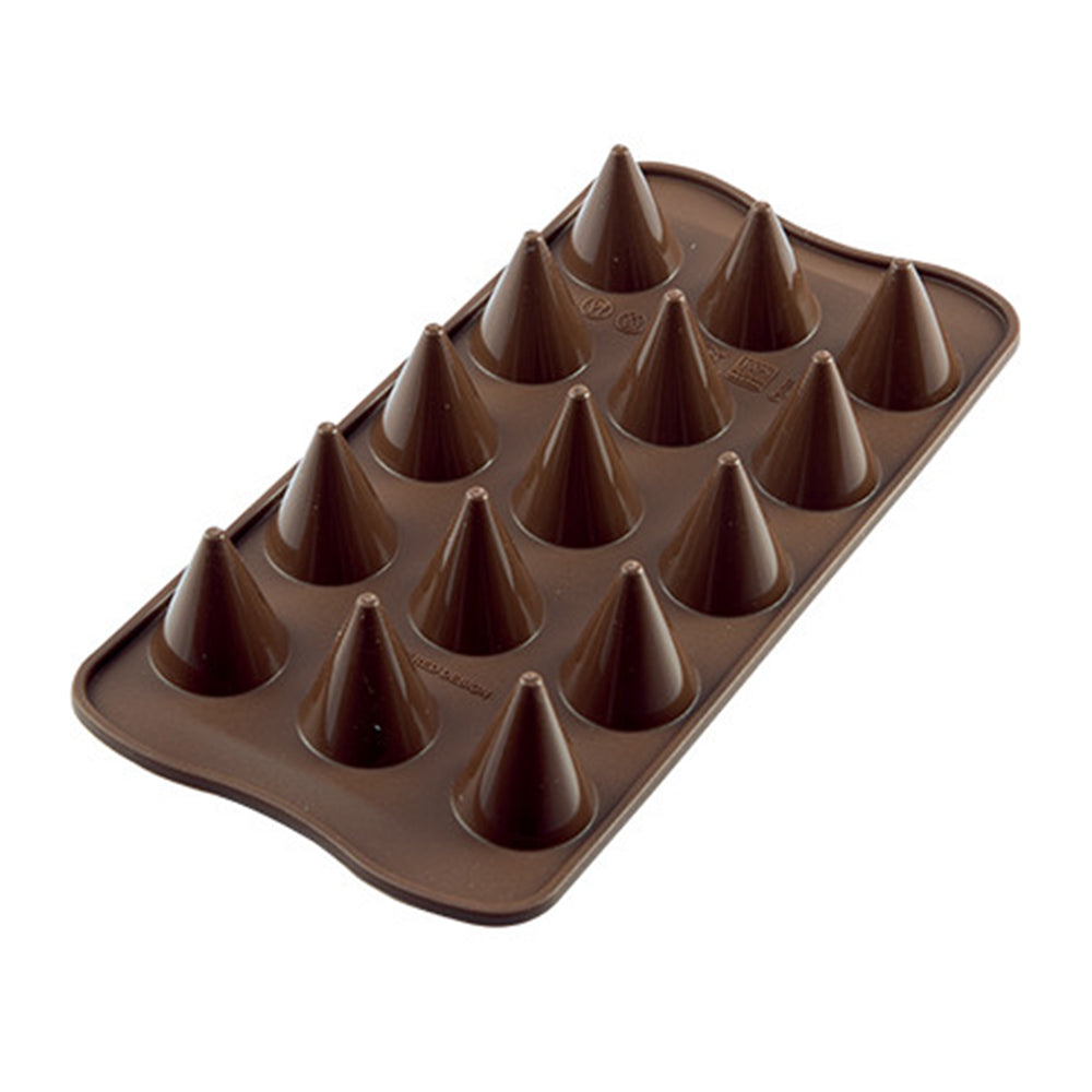 Silikomart Silicone Chocolate Mold, Cone 15 Cavities