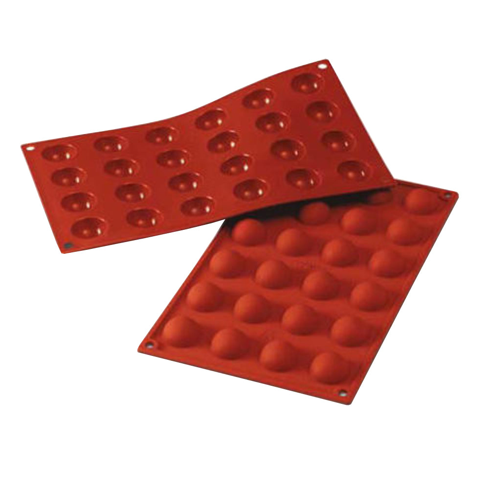 Silikomart SF006 Half Sphere Silicone Baking Mold, 0.3 Oz, 24 Cavities