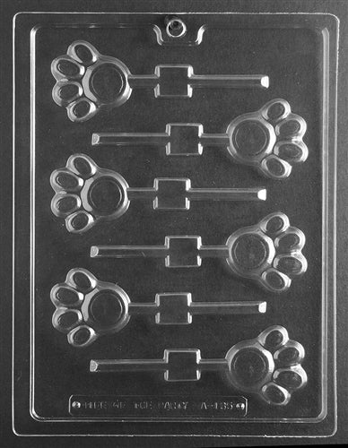 Paw Print Lolly Chocolate Mold - LPA135