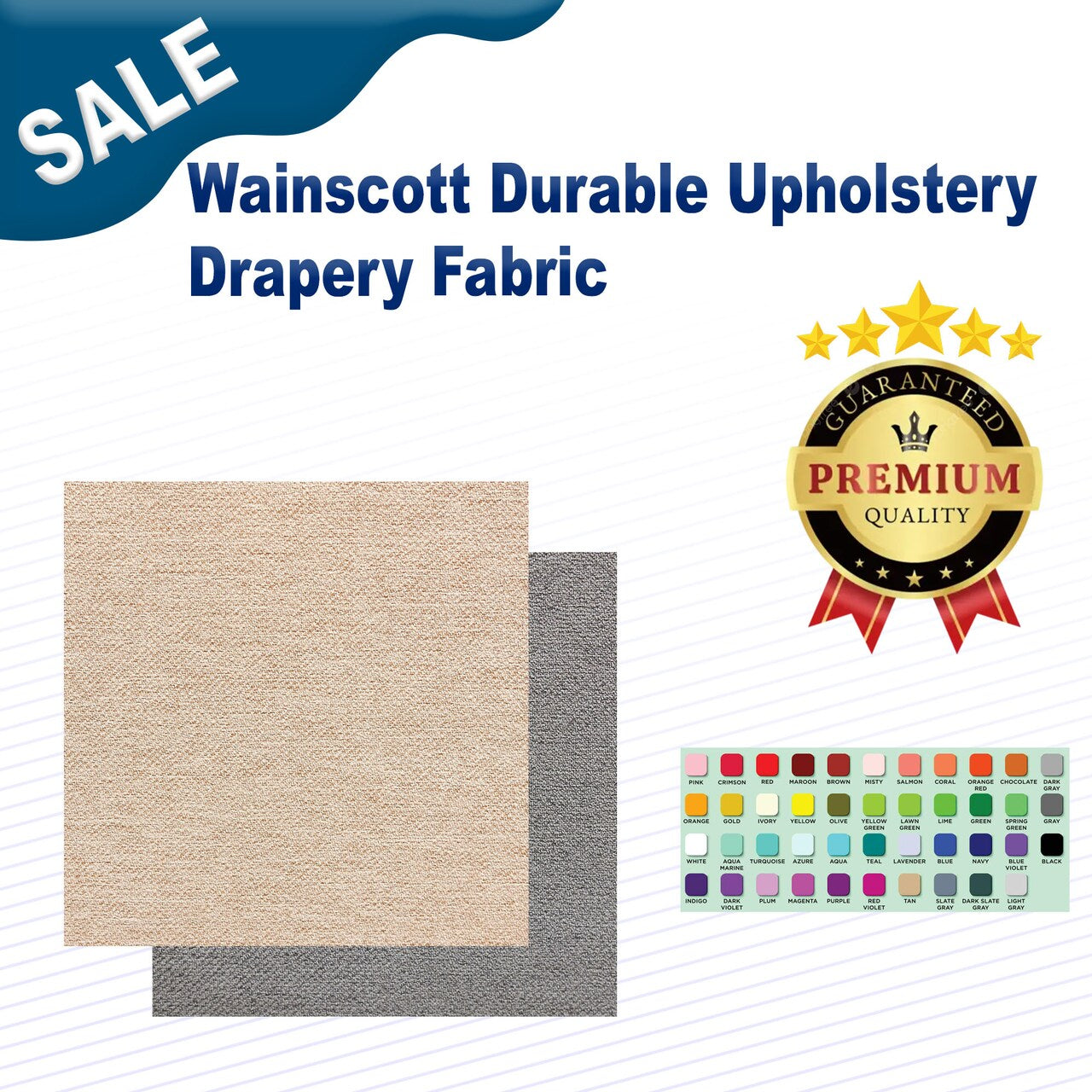 Wainscott Durable Upholstery & Drapery Fabric