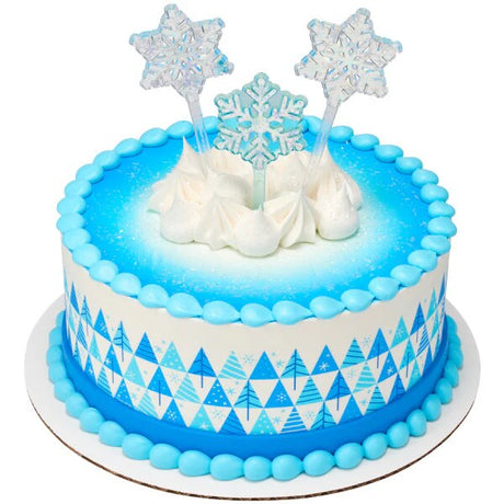Snowflakes Skewer themed Cupcake Cake Decorating pics 12 set
