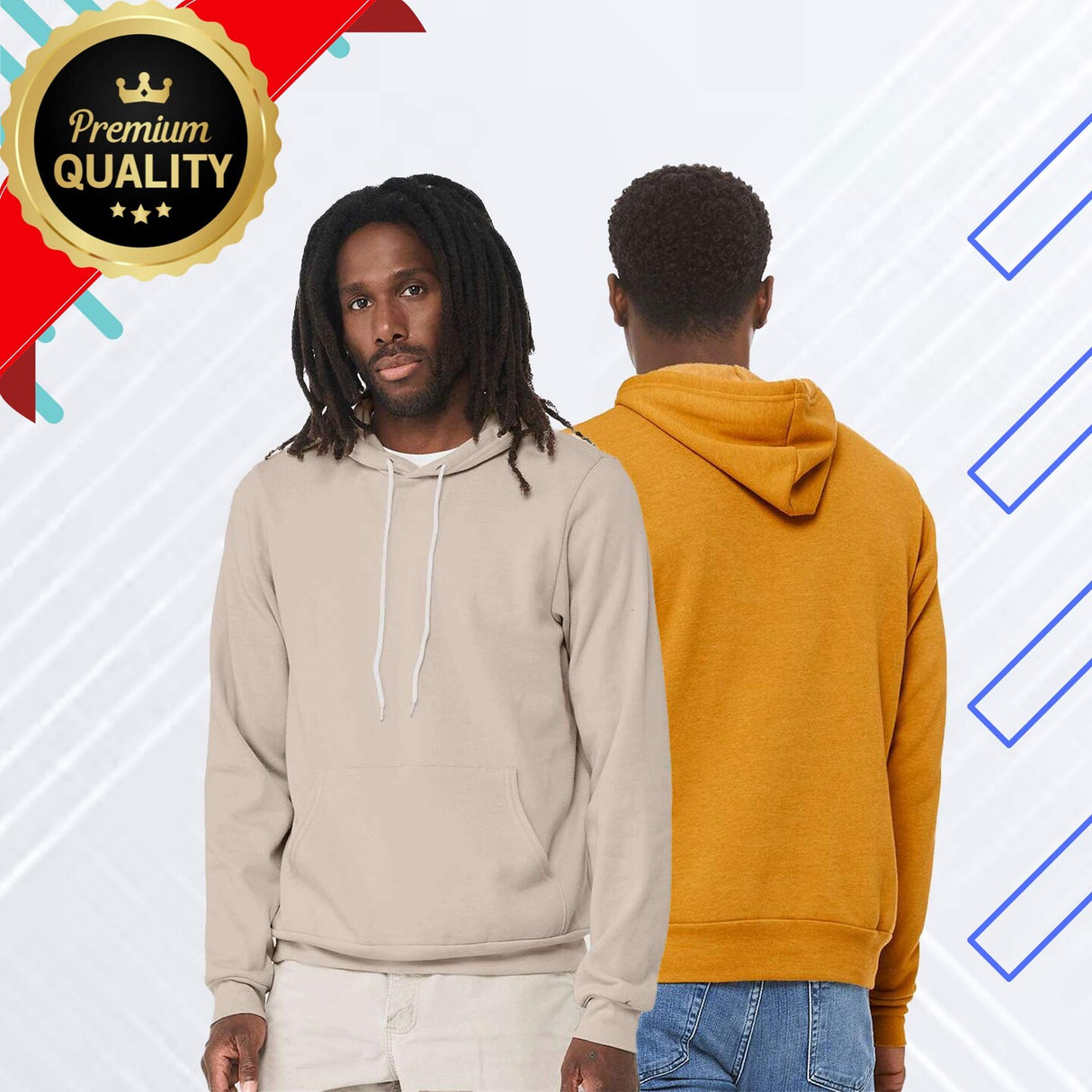 BELLA + CANVAS® Unisex Lightweight Sponge Fleece Hoodie - 3719