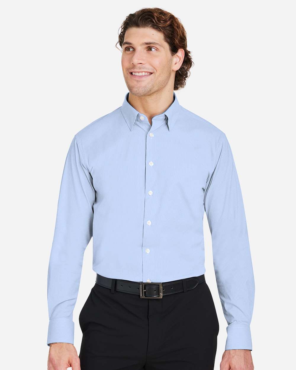 Devon & Jones® Men’s Luxury Microstripe Dress Shirt Lightweight Breathable and Performance Ready
