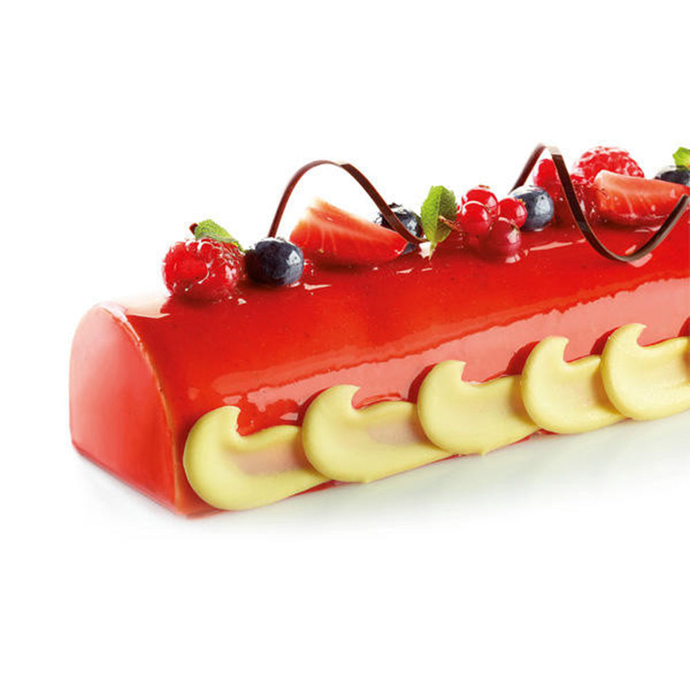 Silikomart Flexible Silicone Bakeware Log 71 Oz, 20.08" x 3.15" x 2.36"H, 4/mold