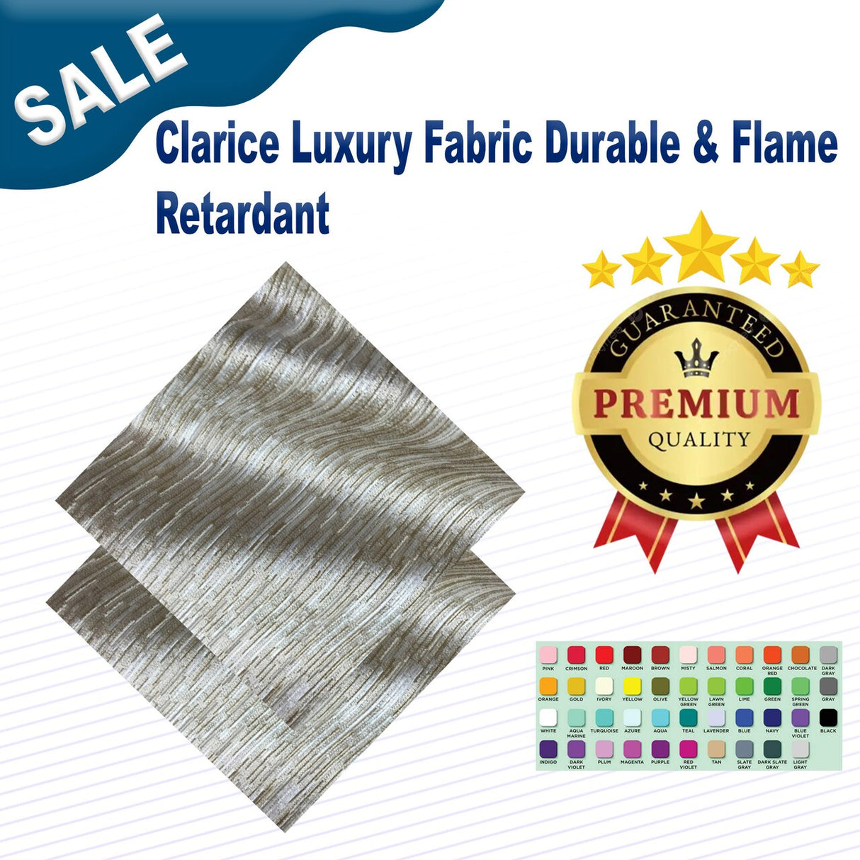 Clarice Luxury Fabric Durable & Flame-Retardant