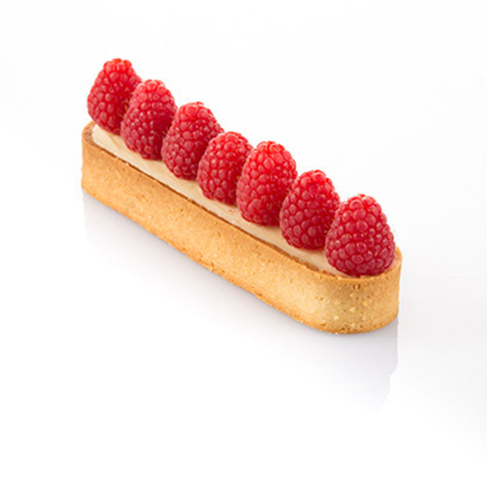 Silikomart Oblong Black Perforated Tarte Ring 146 x 35 x 20mm High, Set of 6