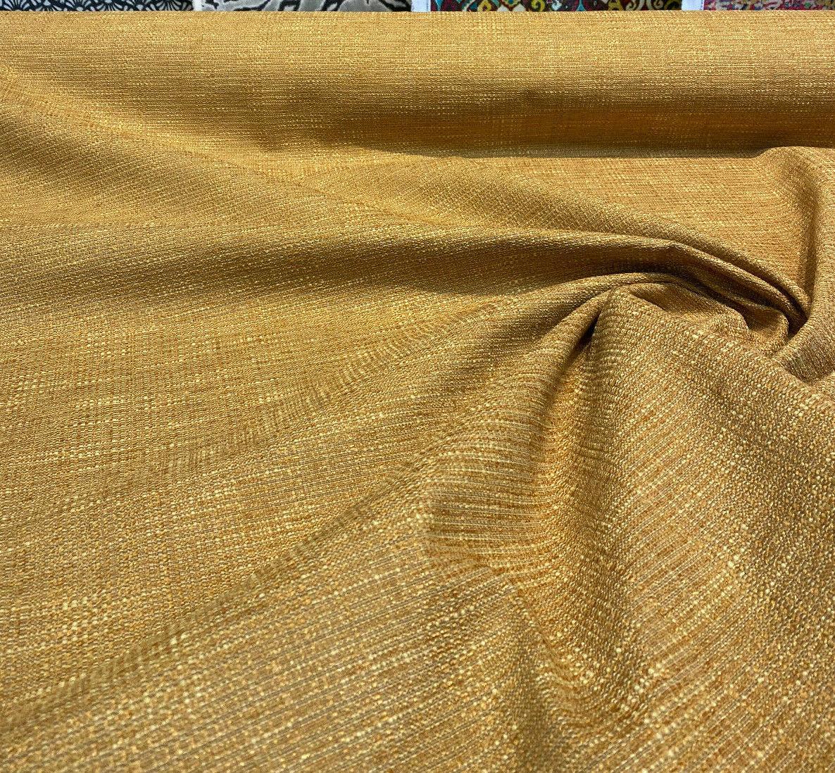 Manhattan Chenille Upholstery Fabric - Sun Yellow, Two-Toned, 56" Width (1 Yard)