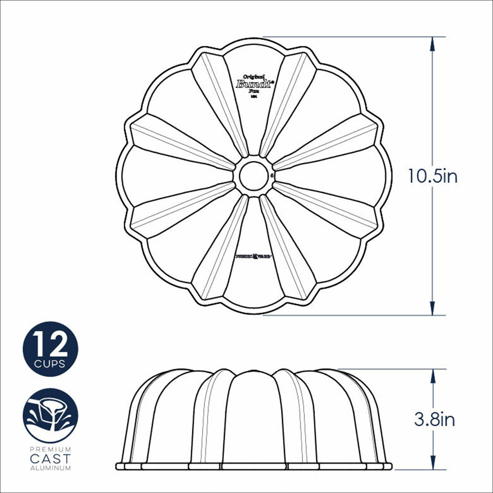 Nordicware Classic Bundt Cake Pan 12-Cup / 2.8 Liter