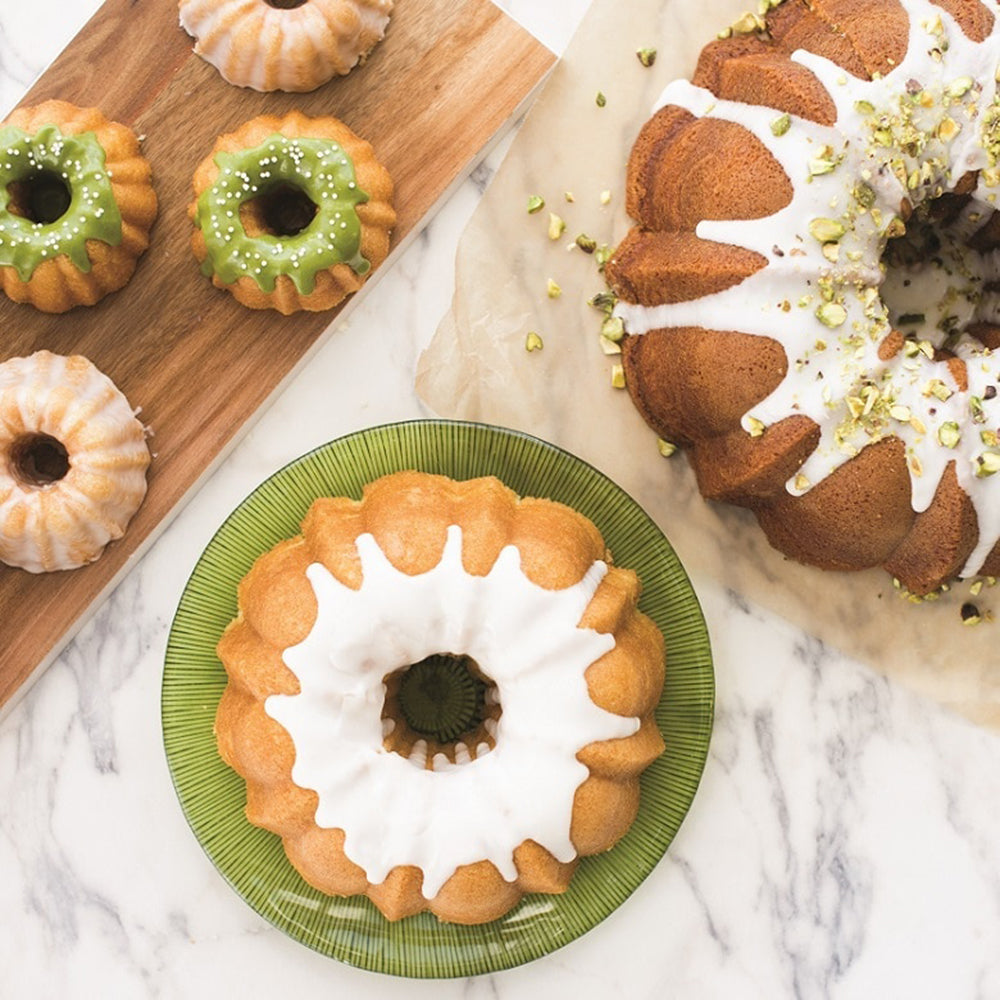 Nordicware Anniversary Bundt Cake Pan 6-Cup Capacity. Heavy Cast Aluminum with Non-Stick Coating