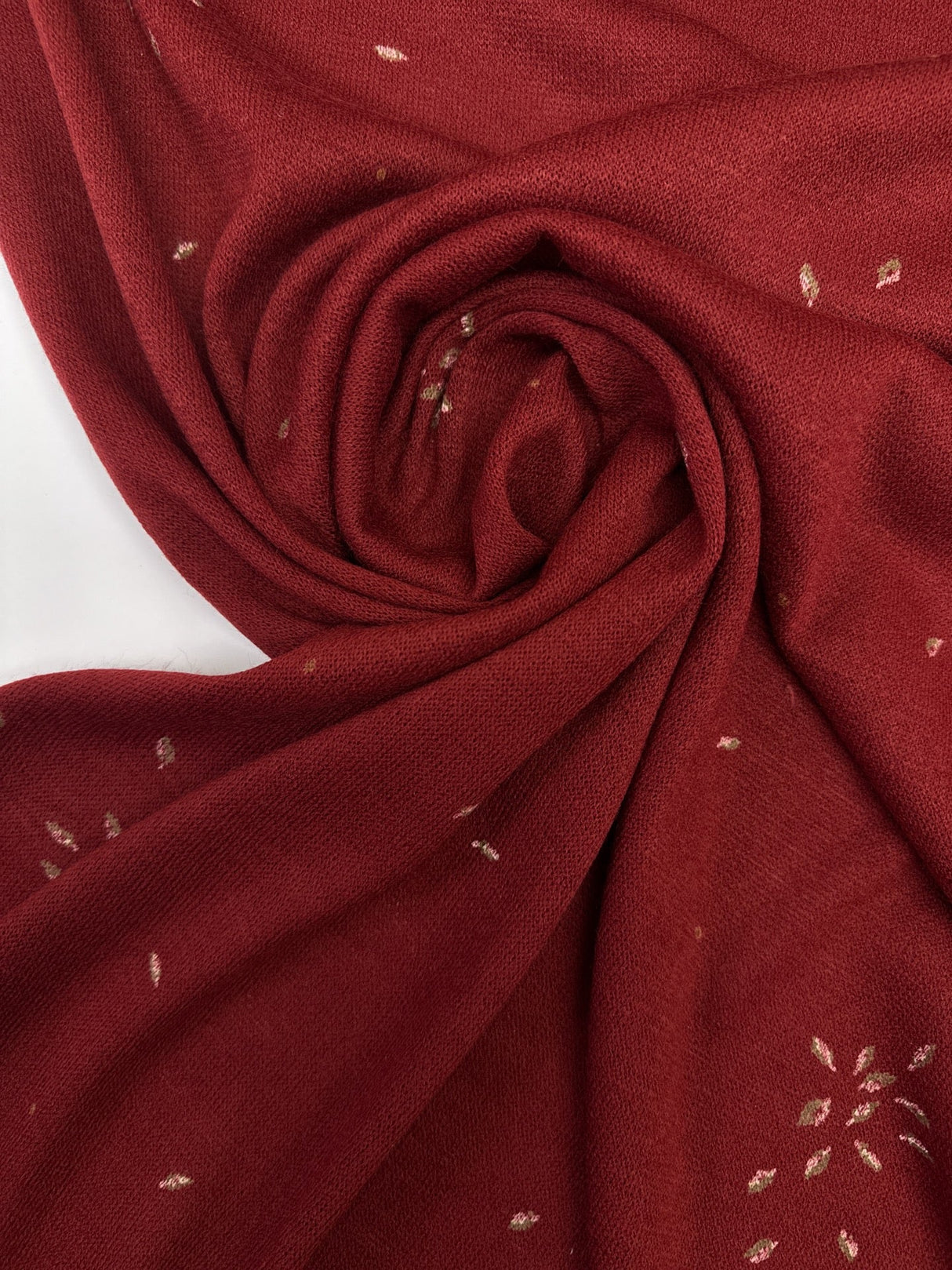 Acrylic Knitted Fabric Printed Red