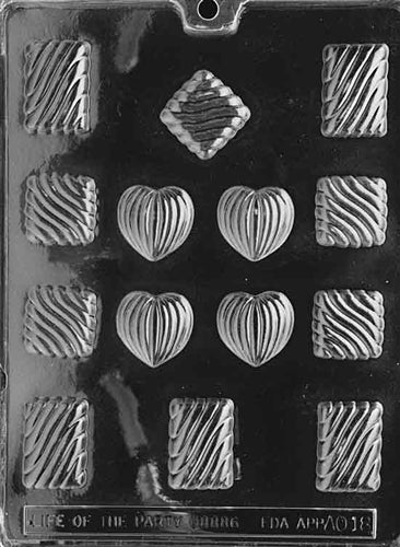 Grooved Assortment Chocolate Mold - LPAO018