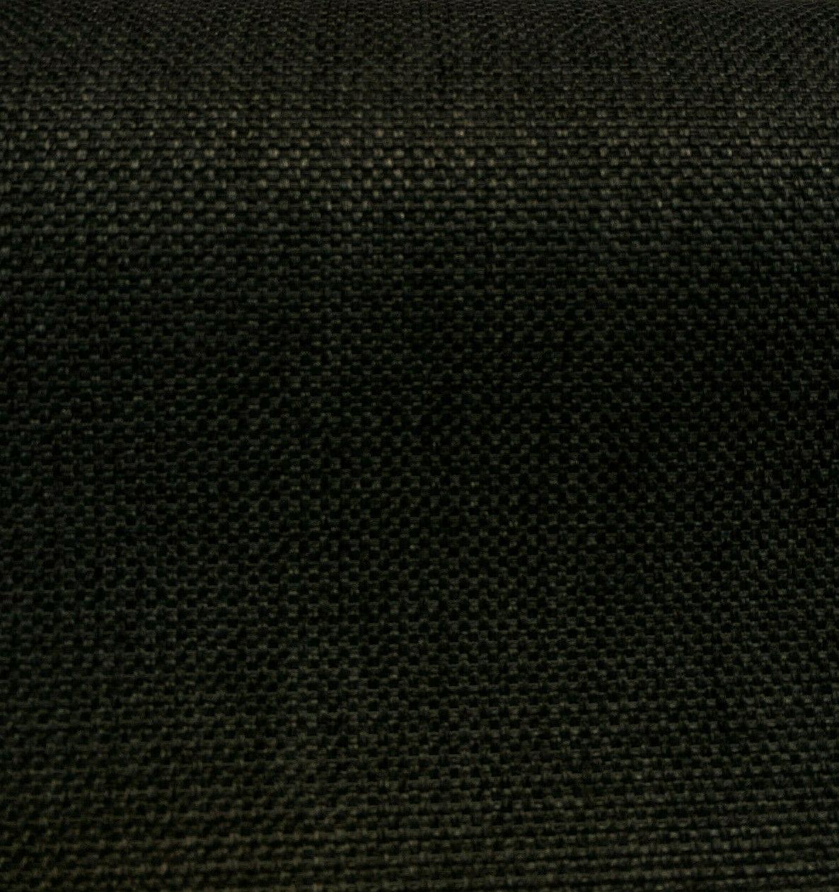 Crypton Chenille London Coal Black Upholstery Fabric - Basket Weave, 54" Width (1 Yard)