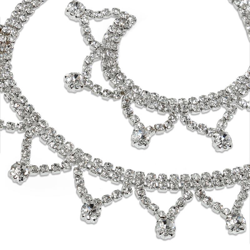 Silver Tiara Rhinestone Chain 7/8 '' X 3 yd - 1 / ROLL