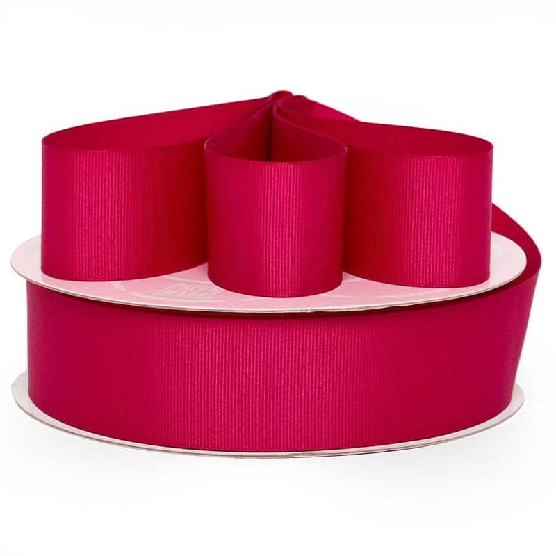 Solid Color Grosgrain Ribbon – Azalea, 3/8" x 100 Yards (1 Roll)