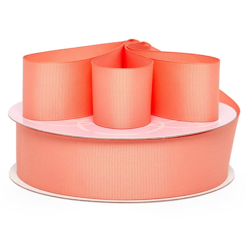 Solid Color Grosgrain Ribbon – Light Coral, 3/8" x 100 Yards (1 Roll)