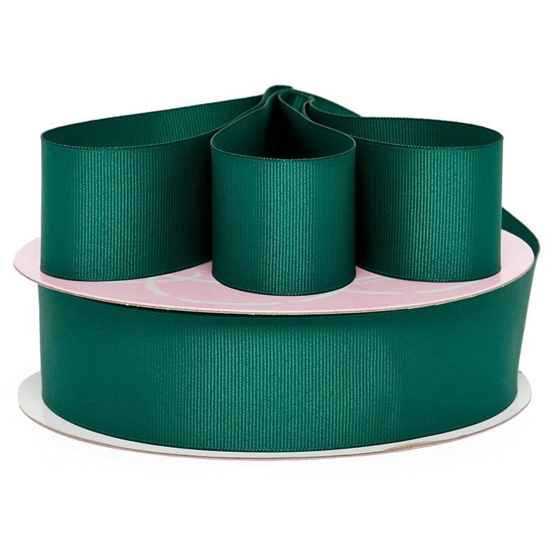Solid Color Grosgrain Ribbon – Forest, 3/8" x 100 Yards (1 Roll)