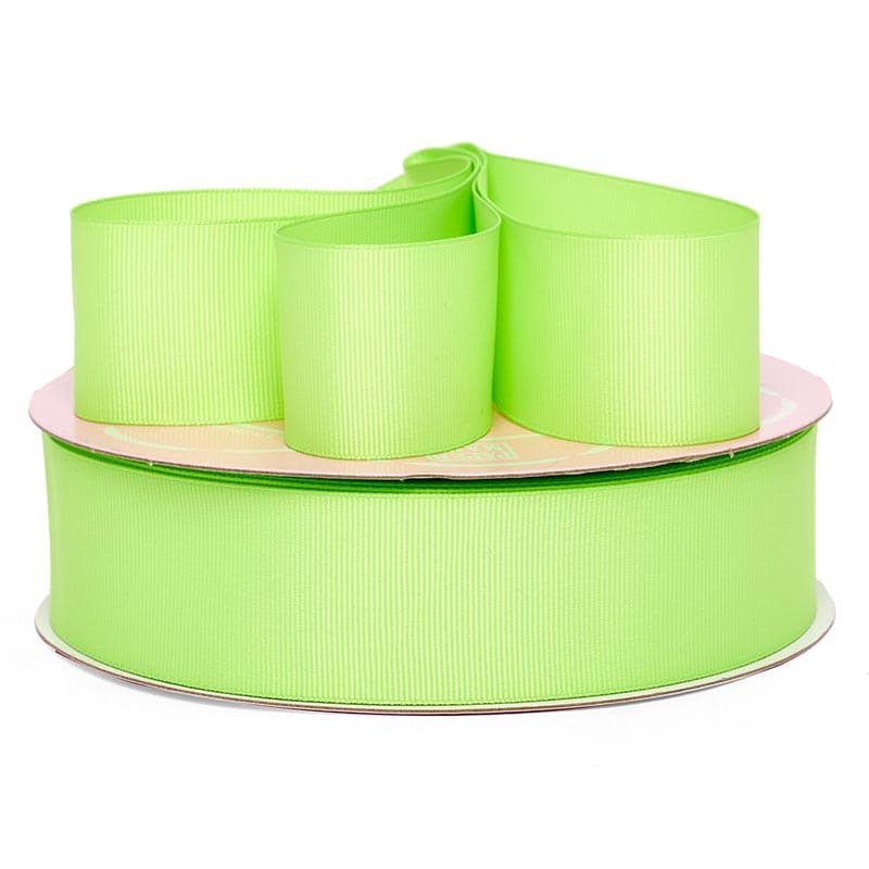 Solid Color Grosgrain Ribbon – Key Lime, 37 1/2" x 86 Yards (37 Rolls)
