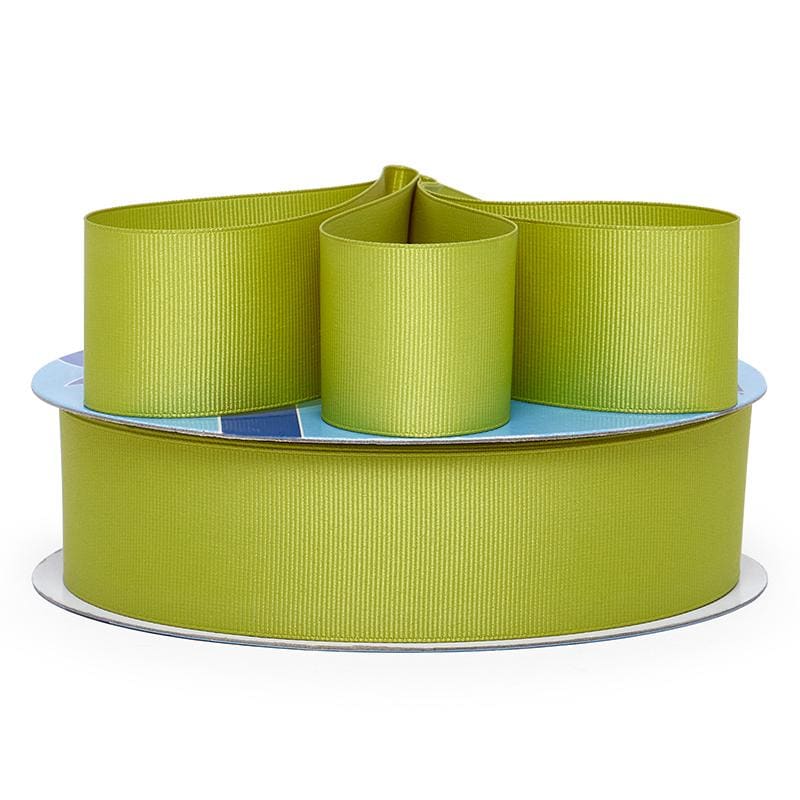 Solid Color Grosgrain Ribbon – Spring Moss, 42 1/2" x 91 Yards (42 Rolls)