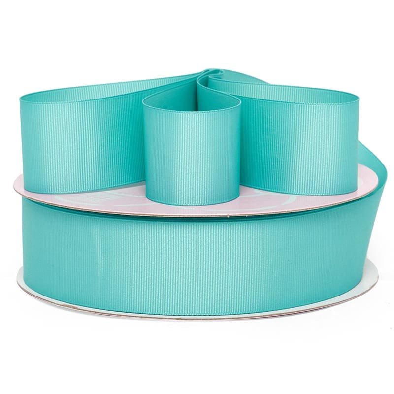 Solid Color Grosgrain Ribbon – Aqua, 5/8" x 50 Yards (1 Roll)
