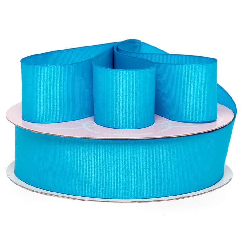 Solid Color Grosgrain Ribbon – Turquoise, 1/4" x 100 Yards (1 Roll)