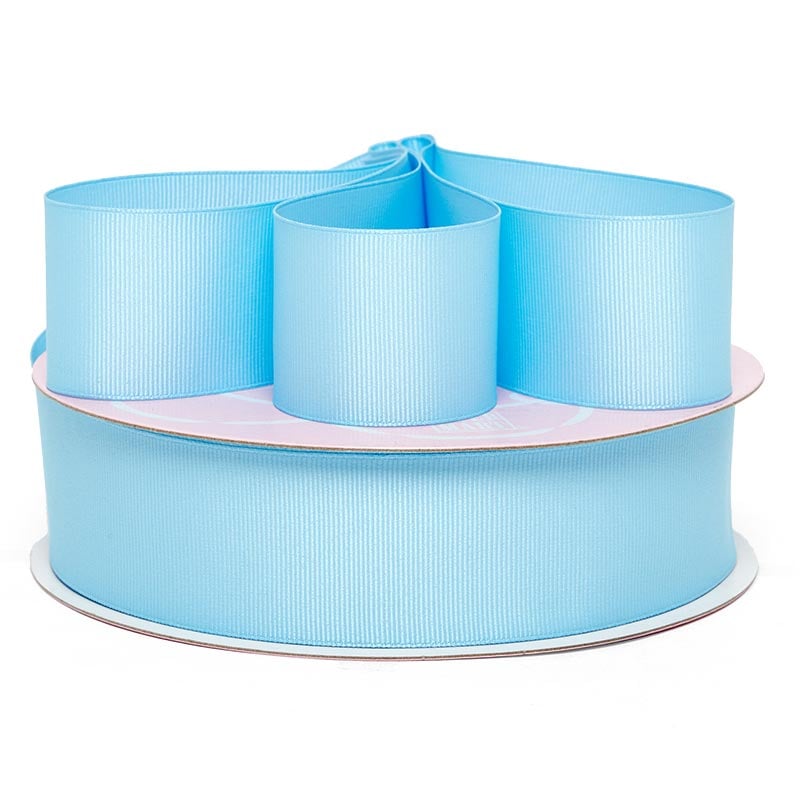 Solid Color Grosgrain Ribbon – Light Blue, 5/8" x 50 Yards (1 Roll)