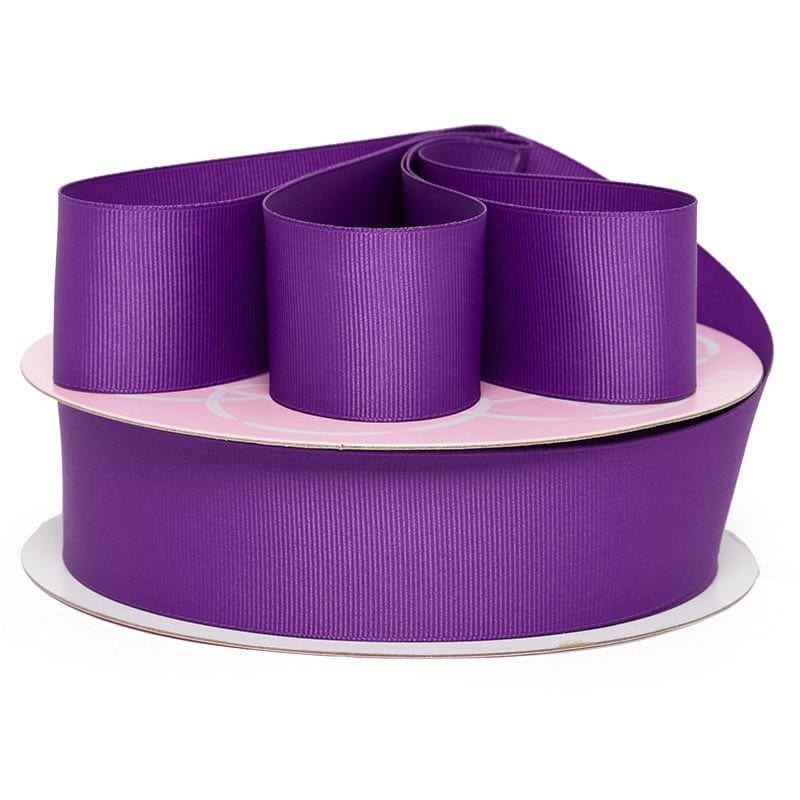 Solid Color Grosgrain Ribbon – Dark Purple, 5/8" x 50 Yards (1 Roll)
