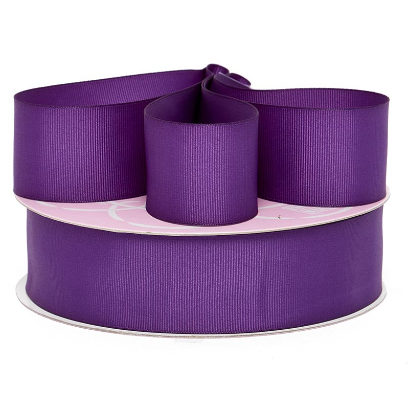 Solid Color Grosgrain Ribbon – Eggplant, 56 1/2" x 105 Yards (56 Rolls)