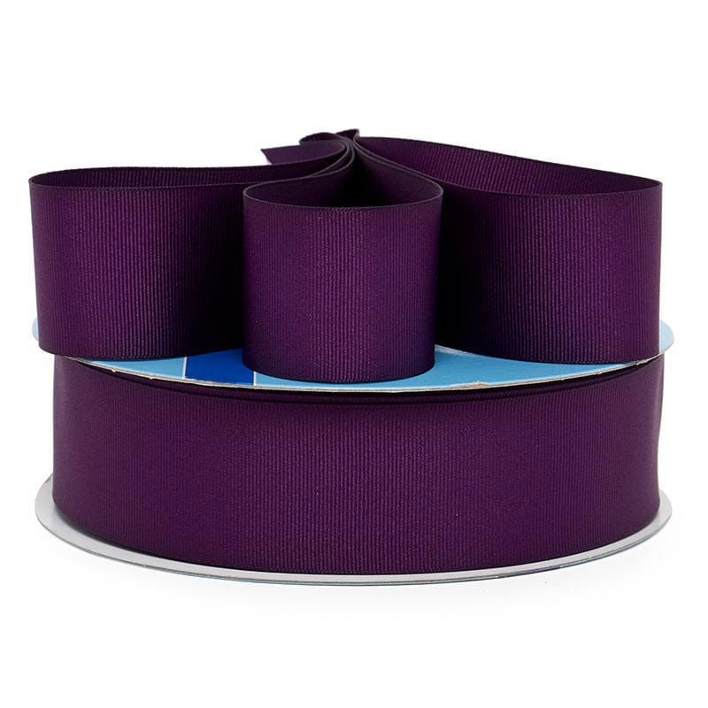 Solid Color Grosgrain Ribbon – Plum, 58 1/2" x 107 Yards (58 Rolls)